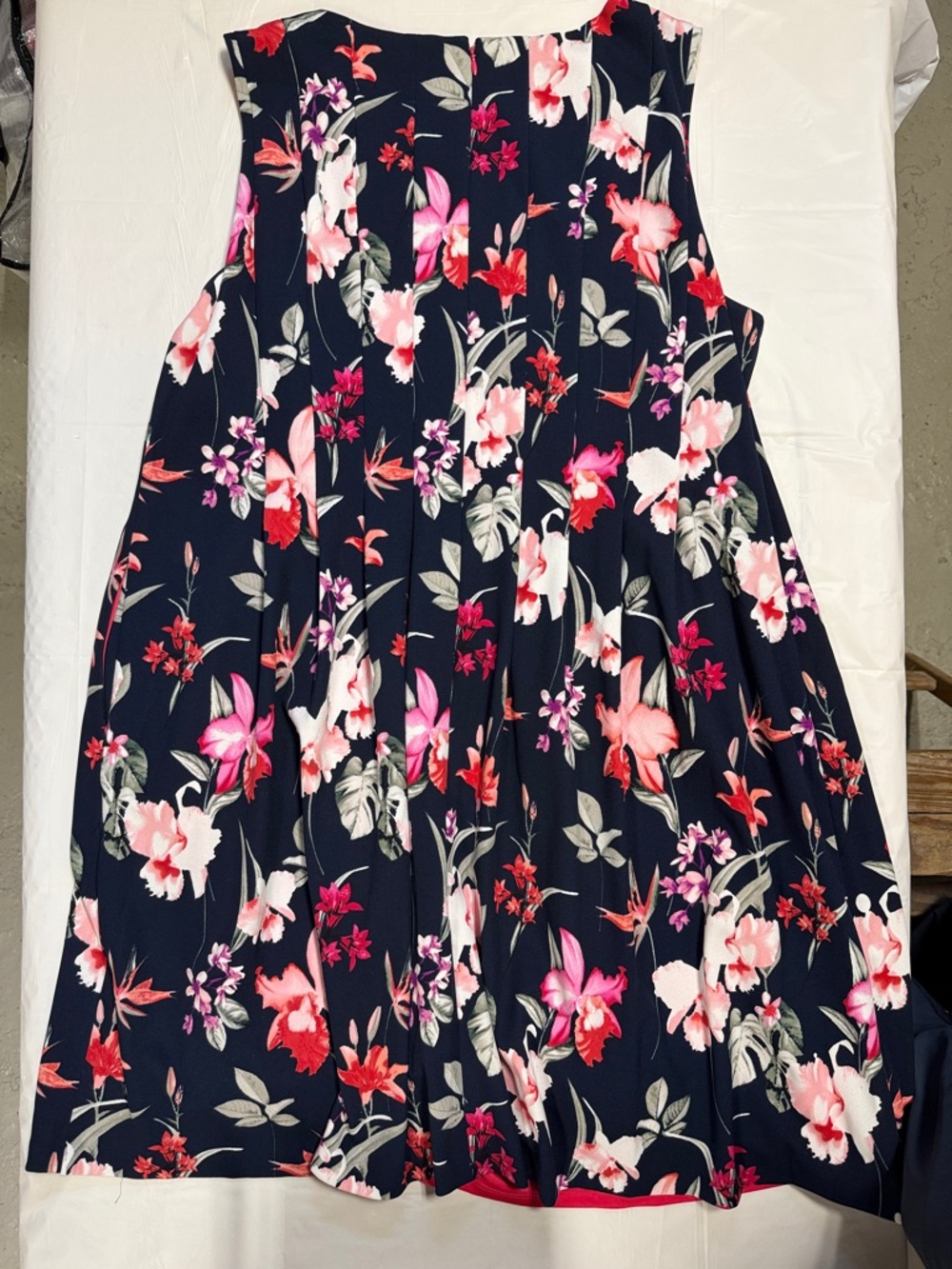 Jessica Howard Navy Floral Dress 22W Plus Sleeveless Pockets – Kentucky Derby - Picture 5 of 7